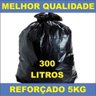 Kit 5 Portas Saco Lixo Preto Reforçado 300 Litros para Lixeira - 2