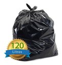 Ver imagem 1 de Saco De Lixo Preto Reforçado 120l Com 50 Unidades 92x100cm