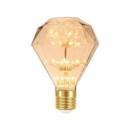 Lâmpada Led Taschibra Vintage Fireworks D95 E27 Bivolt 2200k Amarelo Âmbar - 1