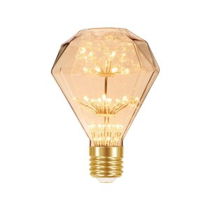 Lâmpada Led Taschibra Vintage Fireworks D95 E27 Bivolt 2200k Amarelo Âmbar