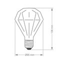 Ver imagem 3 de Lâmpada Led Taschibra Vintage Fireworks D95 E27 Bivolt 2200k Amarelo Âmbar