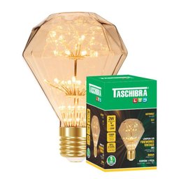 Lâmpada Led Taschibra Vintage Fireworks D95 E27 Bivolt 2200k Amarelo Âmbar - 2