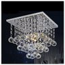 Lustre para Sala de Cristal Legítimo K9 Base Inox 30x30 Cm - 2
