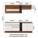 Ver imagem 5 de Armário de Cozinha Completa 220cm Rustic/Branco/Rustic Parma Madesa 02