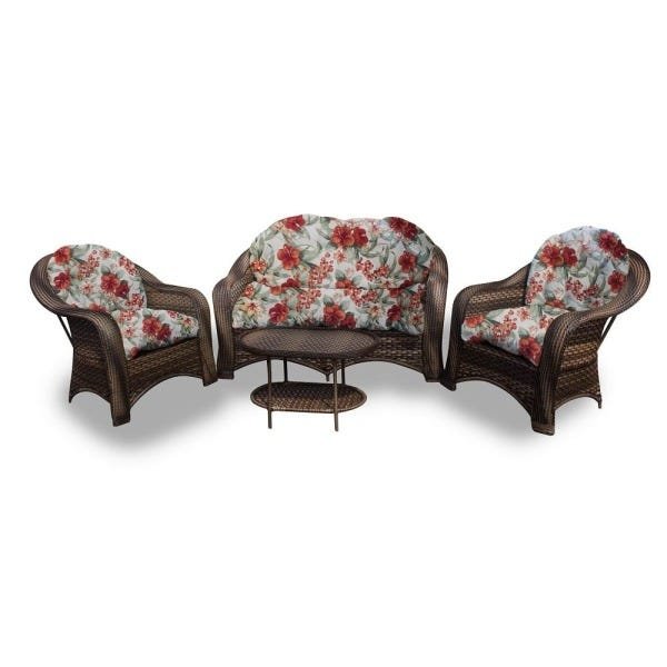 Conjunto de Sofá Fibra Sintética Naxos - 1 Sofá 2L + 2 Poltronas + 1 Mesa Centro - Gamboa Bege - 1