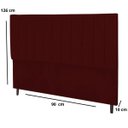 Ver imagem 3 de Cabeceira Estofada Cama Box Solteiro 90cm Chiara Suede Marsala