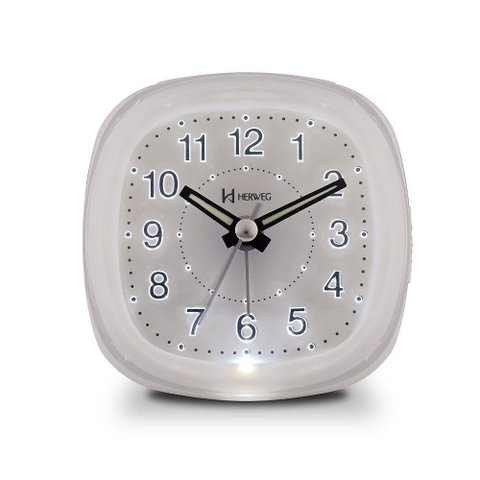 Relógio Despertador Herweg com Iluminação 2721 Branco - Branco