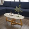 Mesa de Centro Classic Off White/Nature - Tebarrot - 1