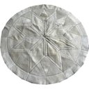 Ver imagem 1 de Tapete De Couro mandala Redondo Branco 1,20 Diâmetro