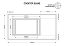 Ver imagem 3 de Balcão Cooktop Blane 105cm com 1 Porta e 1 Gaveta Branco