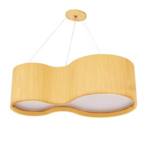Lustre Pendente Violão Madeira 85cm Marfim 110v/220v (bivolt)