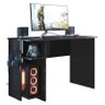 Conjunto Gamer Armário 2 Portas e Mesa para Computador 3875 Preto - Qmovi - 3