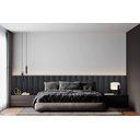 Ver imagem 1 de Kit 11 Placas Cabeceira Estofada para Cama Box - Módulo 20 Cm X 60 Cm:preto