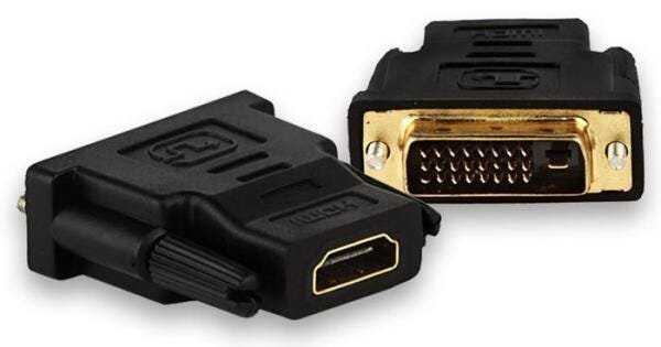 Adaptador Conversor DVI-D para HDMI - Dual Link - 24+1 Pinos (DVI-D M X HDMI F)