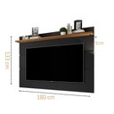 Ver imagem 3 de Painel Simples para TV até 70" Sala Quarto 1 Prateleira Vivare 1,80 Anto:Preto/Freijó