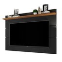 Ver imagem 1 de Painel Simples para TV até 70" Sala Quarto 1 Prateleira Vivare 1,80 Anto:Preto/Freijó
