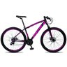 Bicicleta Aro 29 SPACELINE Vega 21v Câmbio Shimano Freio a Disco Preto e Rosa - 15 - 1