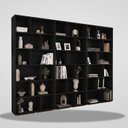 Ver imagem 2 de Kit 3 Estantes para Livros 204,2x180cm Xangai Preto