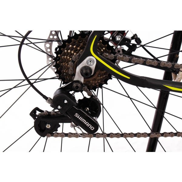 Bicicleta Aro 29 SPACELINE Vega 21v Câmbio Shimano Freio a Disco Preto e Cinza - 21 - 3