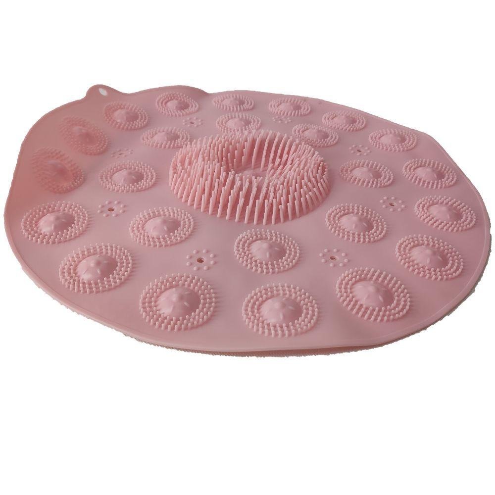 Tapete Antiderrapante Box Banheiro Limpeza Pes Massagem Relaxante Esfregar Ventosa Redondo - 5