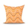Almofada Laranja Estampada para Cama Decorativa 45cm x 45cm com Refil de Silicone Macio - 1