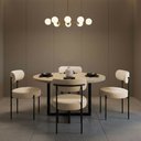 Ver imagem 1 de Cadeira Sala de Jantar Margara Kit 4 em Aço Preto Bouclê D03 - D'Rossi