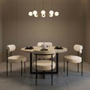 Ver imagem 1 de Cadeira Sala de Jantar Margara Kit 4 em Aço Preto Bouclê D03 - D'Rossi