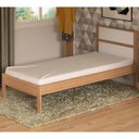 Ver imagem 2 de Cama Solteiro Com Auxiliar CM8004 CM8008 QT7 Amendoa Branco Tecno Mobili