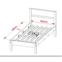 Ver imagem 5 de Cama Solteiro Com Auxiliar CM8004 CM8008 QT7 Amendoa Branco Tecno Mobili