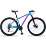Bicicleta Aro 29 Spaceline Orion Aluminum 21v Freio a Disco Azul e Rosa - 21 - 1