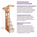 Ver imagem 5 de Kit Escada Baú e Playgroung Esquerdo Climb Casatema MadeiraOriginals Branco/Madeira Natural