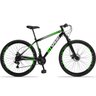 Bicicleta Aro 29 Gt Sprint Mx1 Aço 21V Freio A Disco com Suspensão Preto e Verde - 17 - 1