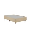 Ver imagem 5 de Kit Cama Box Casal e Cabeceira em Madeira Maciça Estofada Espresso Móveis Bege/Veludo