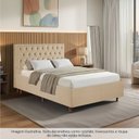 Ver imagem 2 de Kit Cama Box Casal e Cabeceira em Madeira Maciça Estofada Espresso Móveis Bege/Veludo