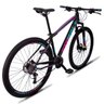 Bicicleta Aro 29 GT Sprint Volcon 27v Freio Hidráulico Preto Rosa e Azul - 19 - 2