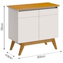 Ver imagem 2 de Aparador Buffet Ambiente Classic 2 Portas Off White Nature - Imcal