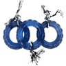 Kit 3 Brinquedo Mordedor Pneu Com Corda Cristal Médio Para Cachorros Cor: Rosa - 1