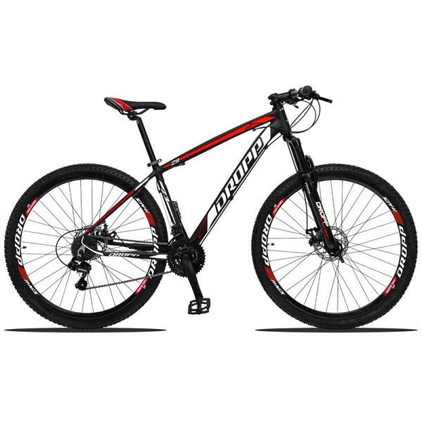Bicicleta Aro 29 Dropp Z3 21v Câmbio Shimano Freio a Disco Preto Vermelho e Branco - 15 - 1
