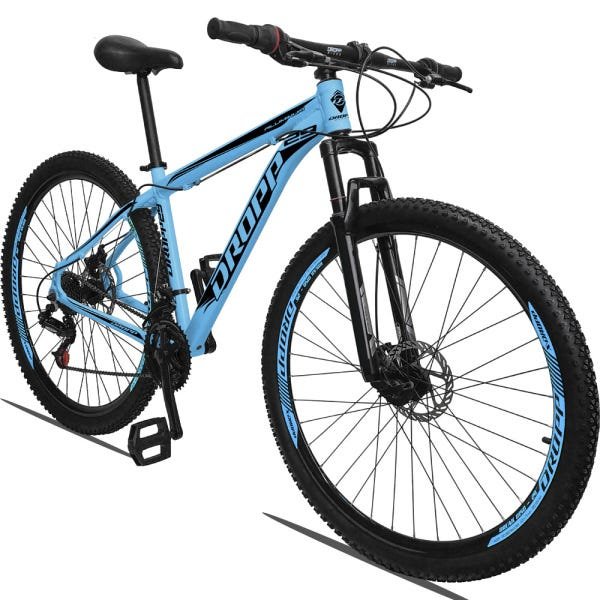 Bicicleta Aro 29 Dropp Aluminum 21v Freio a Disco Azul e Preto - 21 - 2