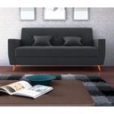 Ver imagem 2 de Sofá Cama Rocoo 205cm Reclinável Veludo Cinza - Sallar Home