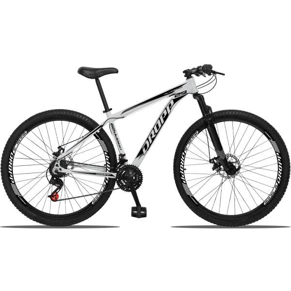 Bicicleta Aro 29 Dropp Aluminum 21v Freio a Disco Branco e Preto - 19 - 1