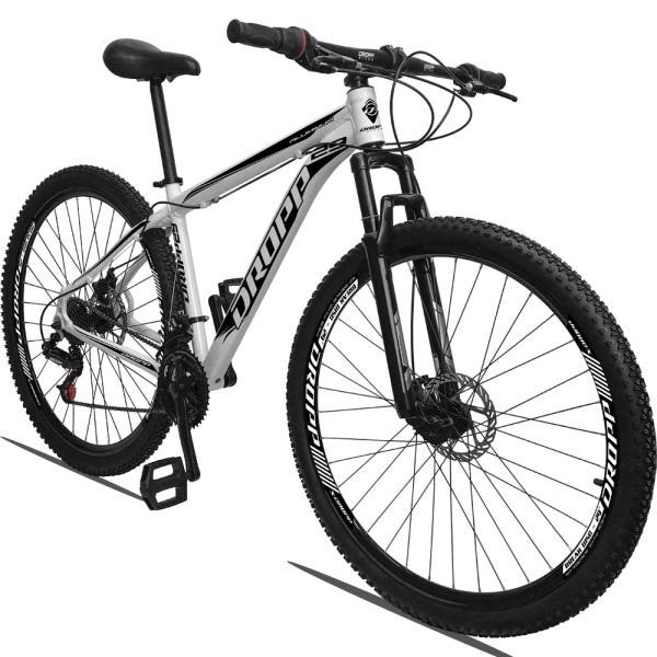 Bicicleta Aro 29 Dropp Aluminum 21v Freio a Disco Branco e Preto - 19 - 2