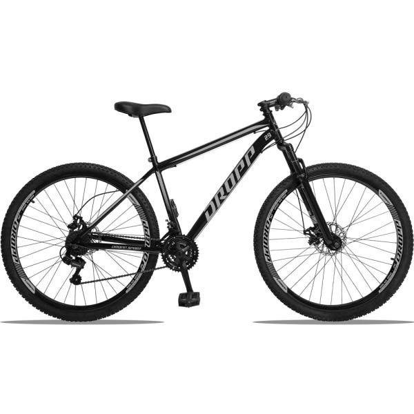 Bicicleta Aro 29 Dropp Sport Aço 21v Freio a Disco Preto e Cinza com Suspensão - 19 - 1