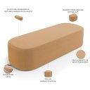 Ver imagem 4 de Kit 02 Puffs Decorativos Orgânicos para Living Quarto 160cm Doha W01 Bouclê Mostarda - Lyam Decor