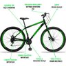 Bicicleta Aro 29 Dropp Sport Aço 21v Freio a Disco Preto e Verde - 19 - 3