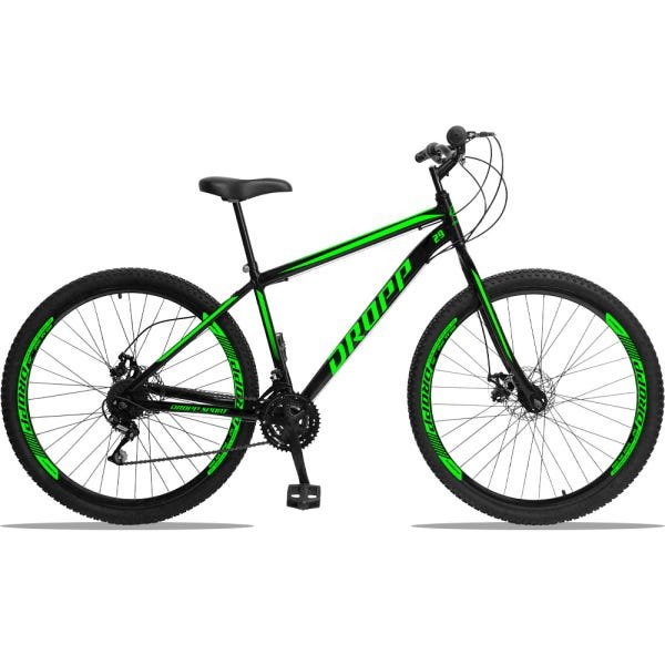 Bicicleta Aro 29 Dropp Sport Aço 21v Freio a Disco Preto e Verde - 19 - 1
