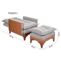 Poltrona Reclinável Munique Linho/courissímo 185/856 - 5
