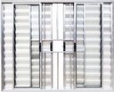 Ver imagem 1 de Janela de Aluminio Veneziana 6 Folhas com Grade Linha Leve:1,00 X 1,00/brilhante