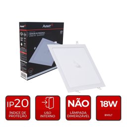 Painel Led Quadrado Embutir com Sensor de Presença 18w 6500k Bivolt - Avant - 2