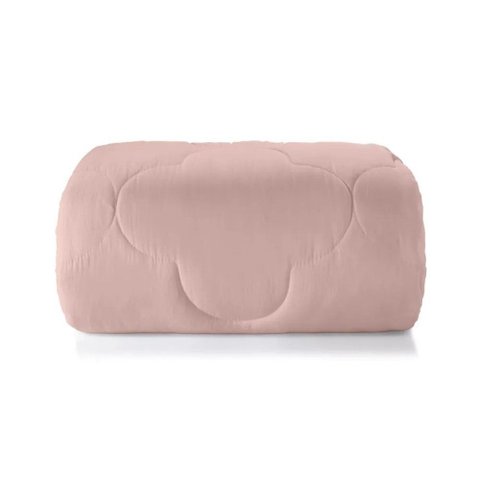 Edredom Toque de Algodão 250 Fios Casal 220x240cm - Rosa Tule